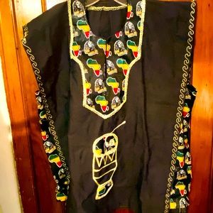 Bob Marley print African Garment